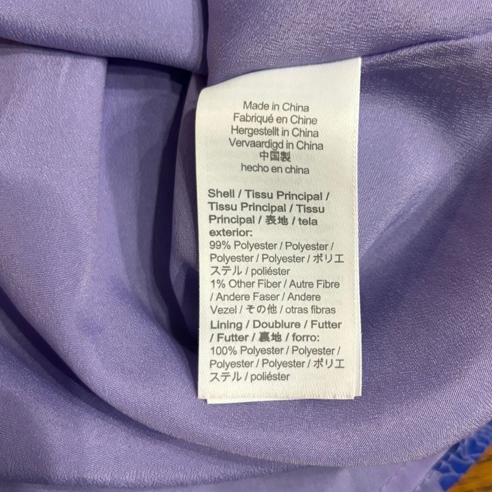 💙 J.Crew Puff-Sleeve Crinkle Chiffon Top – Rose Vines | Size S - Picture 8 of 8